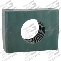 ZSI Vibration-Dampening Beta Clamp: Ribbed Bore, Steel Clamp, Polypropylene Cushion, For 1 Lines (MPN H5021S)