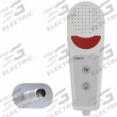 CREST HEALTHCARE SUPPLY Pillow Speaker: 8-Pin DIN, 24V DC, PSS38040801. Key specifications — End Connection Type: 8-Pin DIN; Standards: FDA Listed; Manufacturer Part Number: PSS38040801; Color: White; Voltage: 24V DC; Brand: CREST HEALTHCARE SUPPLY; Call Station Type: Pillow Speaker; Features: Slim Design.