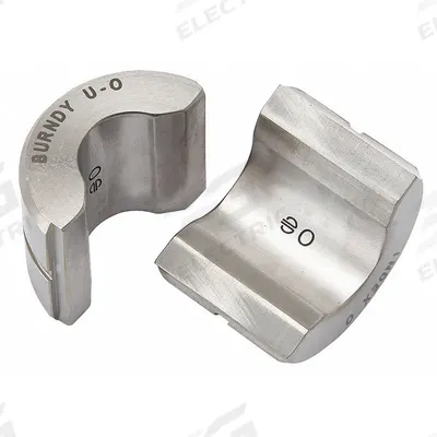 BURNDY Upper and Lower Crimping Die: 6 to 2/0 AWG Aluminum Lug/6 to 2 AWG Copper Lug - Burndy Replacement Crimping Dies