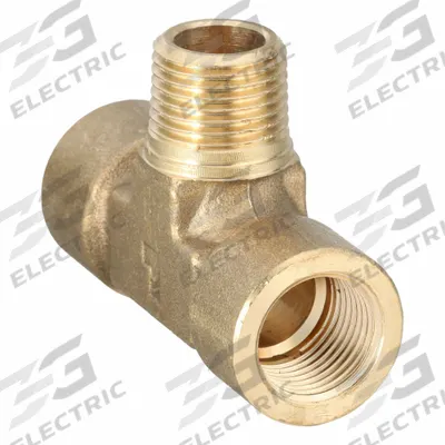 LEGRIS Metal Pipe Tee: Tee, 1/2 in x 1/2 in x 1/2 in, 1,000 psi, 2 53/64 in Lg - Threaded High-Pressure Pipe Fittings