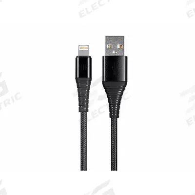 MONOPRICE Cable: Lightning End 1, Type A End 2, Black, 3 ft Lg - Standard USB & Lightning Cables