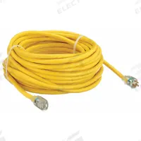 APPROVED VENDOR Extension Cord: Outdoor Use, 100 ft Lg, Outlet, 5-15P, 10/3, SJTW, Yellow, 125V AC (MPN 1XUP9). Key specifications — Brand: APPROVED VENDOR; Temperature Rating: -40° to 167°F; NEMA Plug Configuration: 5-15P.