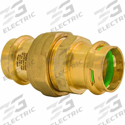 QUICKFITTING SUREPRESS Crimp Union Fitting: 1 1/4 in CTS x 1 1/4 in CTS size - Plumbing Copper & Bronze Press Tube Fittings with Seal Window