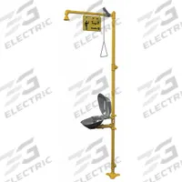 BRADLEY Shower with Eyewash: Floor Mnt, Covered, Stainless Steel Bowl, Galvanized Steel Pipe (MPN S19314DC). Key specifications — Brand: BRADLEY.