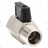 APPROVED VENDOR Manual Two-Way Ball Valve: 1/8 in, Nickel-Plated Brass, Straight, MNPT x FNPT, Wedge (MPN G-CMV-18). Key specifications — Brand: APPROVED VENDOR; Handle: Wedge.