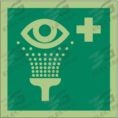 IMO (International Maritime Organization) Safety Sign: Vinyl, Adhesive Sign Mounting - Square Eye Wash Symbol Signs