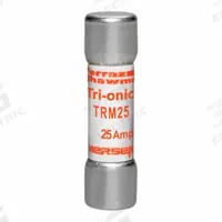 MERSEN Fuse: TRM Series, Midget, Time-Delay, 25 A, 250 V AC, 13/32 in x 1 1/2 in, Non-Indicating (MPN TRM25). Key specifications — Series: TRM; Brand: MERSEN.