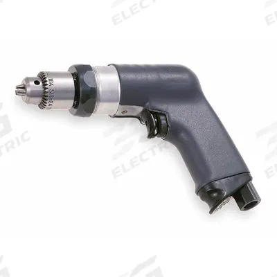 INGERSOLL RAND Air-Powered Drill: 1/4 in Chuck, Medium Duty, 4,500 RPM, 0.4 hp - Pistol-Grip Air-Powered Drills