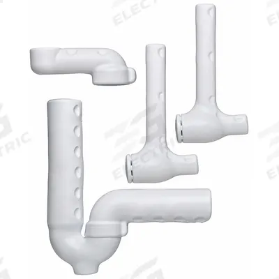 TRUEBRO P-Trap Pipe Cover: PVC, White, 1 1/2 in_1 1/4 in Nominal Pipe Size - Trap & Pipe Coverings