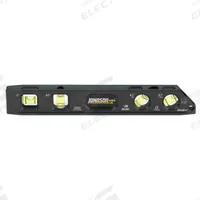 JOHNSON LEVEL Torpedo Level: Level, Plumb, 45° Angle & 30° Angle, Torpedo, 9 in Overall Lg, 1 mm/m (MPN 1411-0900). Key specifications — attr934734: 1411-0900; attr934735: JOHNSON LEVEL; attr939796: Acrylic; attr939781: Rare Earth; attr983962: Aluminum; attr939959: Top & Side Read; attr939953: V-Grooves.