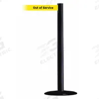TENSABARRIER Barrier Post with Belt: Yellow, No Pattern, Out of Service, 7 1/2 ft Belt Lg, Black (MPN 875-33-STD-NO-YEX-C). Key specifications — attr981468: Cast Iron; attr981465: Yellow; attr981461: TENSABARRIER; attr981440: Plastic; attr981443: Black; attr981449: Out of Service; attr981448: Black.