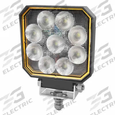 ECCO Vehicle Work Light: Square, Flood, LED, Bracket, 2 Conductor Cable - Vehicle Floodlights