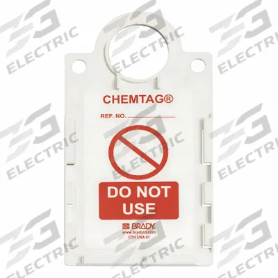 BRADY Tag Holder: Polyester, Rectangle, 11 1/4 in Ht, 6 in Wd, Indoor/Outdoor - Safety