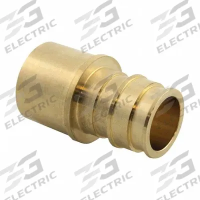 UPONOR Barbed Fitting Adapter: 1 1/2 in ID x 1 1/2 in Pipe Size, Barbed x Cup - Expansion Brass Barbed Tube Fittings