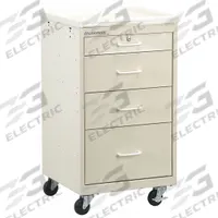 LAKESIDE Bedside & Nurse Server Cart: Steel, (2) Swivel/(2) Swivel with Brake, Beige, Light Tan (MPN BV01). Key specifications — Material: Steel; Drawer Color: Light Tan; Brand: LAKESIDE; Caster/Wheel Configuration: (2) Swivel with Brake; Cabinet Color: Beige.