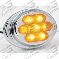 MAXXIMA Clearance Marker Light: Clearance Light, LED, Oval, Surface Mount, Amber, Hole, Pigtail (MPN AX24Y-KIT). Key specifications — Lens Color: Amber; Brand: MAXXIMA; Electrical Connection: Pigtail; Lighting Technology: LED; Mount Type: Hole; SAE Lens Code: P3.