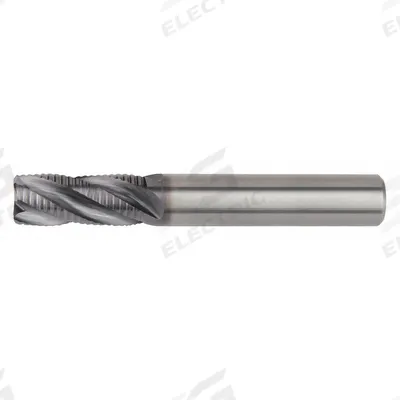 WIDIA HANITA Roughing End Mill: Carbide, AlTiN Coated, 3 Flute, 16 mm Mill Dia, 32 mm LOC - Corner-Chamfer Carbide Roughing End Mills for Steel & Cast Iron