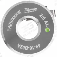 MILWAUKEE Stripping Bushing: For Aluminum, 2/0 AWG, THHN/XHHW, Use with 2435-20/2935-20 (MPN 49-16-B02A). Key specifications — attr532138: 2435-20; attr533552: Aluminum; attr533553: 2/0 AWG; attr532137: THHN/XHHW.