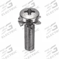 SEMS Screw: External Tooth, M3x0.50 Thread Size, 12 mm Lg, Stainless Steel, Plain, Pan, 10 PK (MPN MPPJAX03012-010P1). Key specifications — Drive Size: #1.