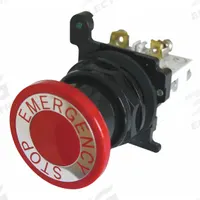 EATON Mushroom Head Push Button: Non-Illuminated, Mushroom Head Profile, Metallic, 30 mm, 1NO/1NC (MPN E34GDBC2N8-1X). Key specifications — Brand: EATON; Action: Maintained/Maintained; Series: E34; Push Button Material Type: Metallic.