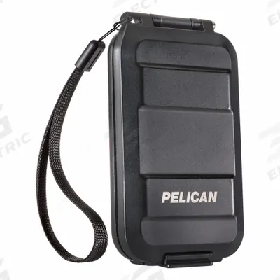 PELICAN Protective Case: Black, Stationary, 0.33 lb Wt - RFID Blocking Wallet Cases