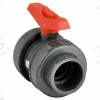 GF PIPING SYSTEMS Manual Two-Way Ball Valve: 2 in, PVC, Straight, FNPT x FNPT, Full Port Ball Port (MPN 161375022). Key specifications — Brand: GF PIPING SYSTEMS; Handle: Tee.
