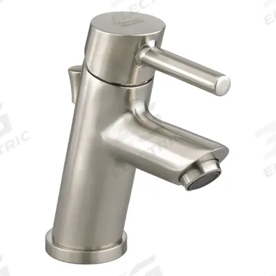 AMERICAN STANDARD Straight Spout Bathroom Faucet: Serin, Cast Brass, Brushed Nickel Finish - Single-Post Handle Bathroom Faucets