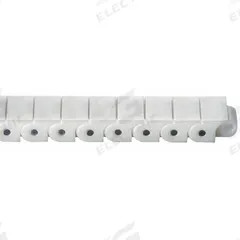 TSUBAKI Roller Chain: 50, 5/8 in Pitch, Polypropylene, 10 ft Overall Lg, 154 lbf Tensile Strength (MPN 50P). Key specifications — Pin Construction: Riveted Pin; Brand: TSUBAKI.