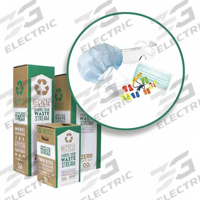 ZERO WASTE BOX Safety Equipment/PPE Box: M, 40 in Overall Lg, 11 in Overall Wd - All-in-One PPE Prepaid Recycling