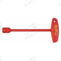 WIHA Hollow Round Shank Nut Driver: T-Handle, Metric, Without Magnetized Tip, Std, 8 mm Tip Size (MPN 33632). Key specifications — attr1214485: Round; attr1214505: WIHA.