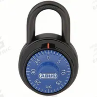 ABUS Combination Padlock: Dial Combo, Black, Steel, Std Shackle, Steel Shackle (MPN 78812Q). Key specifications — Dial Color: Red; Brand: ABUS.