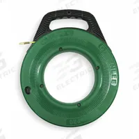 GREENLEE Fish Tape: 50 ft Lg, Manual Wind Tape Retraction, Round Tape Shape, 13 in Case Dia (MPN FTN536-50). Key specifications — attr306613: FTN536-50; attr306630: Winder Slide; attr306631: Winder Slide; attr306616: GREENLEE; attr542118: Manual Wind; attr544274: 13 in.