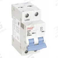 DAYTON IEC Supplementary Protector: 2 A Amps, 7.5kA at 480V AC, Screw Clamp, NDB2-63, 480V AC, C (MPN 5ZVA2). Key specifications — Terminal Connection: Screw Clamp; AC Voltage Rating: 480V AC; Curve Type: C; DC Voltage Rating: Not Rated; Max. AIR Rating: 7.5kA at 480V AC; Series: NDB2-63; Brand: DAYTON.