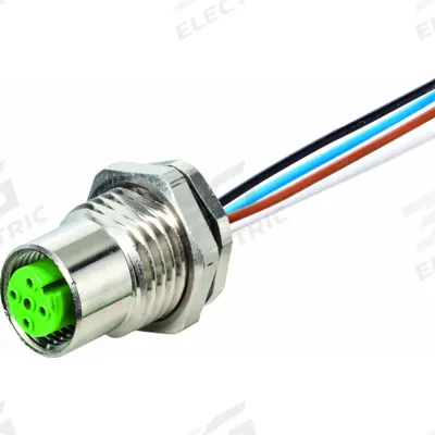 MURRELEKTRONIK Cordset: M12 Female – Rear Mounting Receptacle, A, 12 Pins - M12 Receptacles for Signal & Low-Power Applications