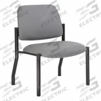 BOSS Frame Chair: Gray, Black, 0 Casters/Glides, Antimicrobial Material, 22 in Overall Wd, Vinyl (MPN B9595AM-GY-400). Key specifications — Brand: BOSS; Features: Antimicrobial Material; Back Material: Vinyl; Seat Material: Vinyl; Chair Material: Vinyl.