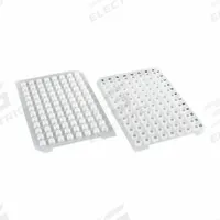 MTC BIO Sealing Mat: Round, 96 Wells, White, + Opening, Silicone, 5.7 mm Well Opening Size (MPN D3320-15S). Key specifications — attr1383125: MTC BIO; attr1383132: Not Pre-Slit; attr1383135: + Opening; attr1383140: Round; attr1383126: White; attr1383129: Leak-Proof Seal.