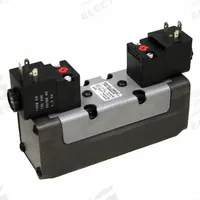 AVENTICS Solenoid Air Control Valve: Series CERAM, Double Solenoid, Five-Way / Three-Position (MPN R432006076). Key specifications — attr1076671: Internal Pilot; attr1076694: Detent; attr1076684: Non-Locking; attr1076708: 110V AC; attr1076649: Closed.
