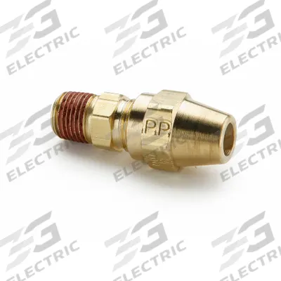 PARKER Compression Fitting Adapter: 1/4 in OD x 1/4 in Pipe Fitting Size, Compression x MNPT - DOT Air Brake Compression Fittings for Copper Lines