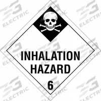 BRADY DOT Container Placard: Inhalation Hazard, 10 3/4 in x 10 3/4 in, 10 3/4 in Label Ht, Placard (MPN 63418). Key specifications — Brand: BRADY; Message: Inhalation Hazard.