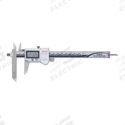 MITUTOYO Adjustable Jaw Digital Caliper: 0 in to 6 in /0 mm to 150 mm, Cabled - Digital Calipers with Offset Jaws & Offset Scribing Jaws