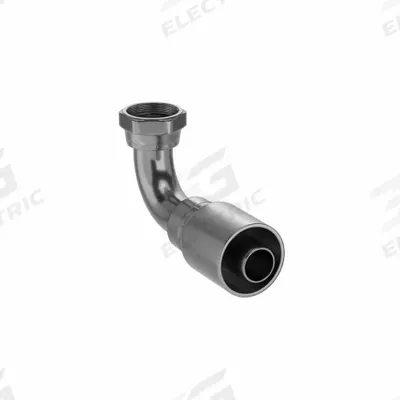 Parker Hydraulic Crimp Fitting: Steel x Steel, 90° Elbow, -20 For Hose Dash Size - Parker Crimp Hydraulic Hose Fittings with ORS Connection