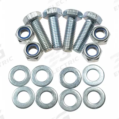Dayton Caster Hardware Kit: Steel, Zinc, NOB8X25 - Replacement Casters for Platform Trucks