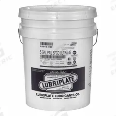 LUBRIPLATE Compressor Oil: 5 gal, Pail, 20 SAE Grade, 46 ISO Viscosity Grade, 134 Viscosity Index (MPN L0916-060). Key specifications — attr59744: 134; attr59746: 46; attr59736: Yes; attr59735: Pail; attr59738: SFGO Ultra Series; attr59749: 20.