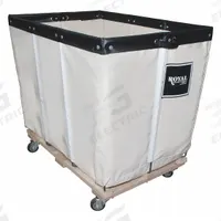 ROYAL BASKET TRUCKS Basket Truck: 19.4 cu ft, 600 lb, 40 in L x 28 in W x 30 in H, White, Wood (MPN G16-CCW-PMA-3UNN). Key specifications — Brand: ROYAL BASKET TRUCKS; Liner Color: White; Caster/Wheel Configuration: (4) Swivel; Assembled/Unassembled: Assembled.