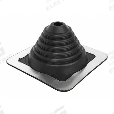 OATEY 6 1/4"dia Plastic Roof Vent Pipe Boot: For Pitched Roof, Round Base, For 1 Pipes - Round-Base Boots