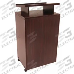 REGENCY Lectern: Mahogany, Laminate, 44 in Overall Ht, 24 in Overall Wd, 18 in Overall Dp, Mobile (MPN LLC44MH). Key specifications — attr986520: Mahogany; attr986513: REGENCY; attr986538: Laminate; attr986530: Yes.