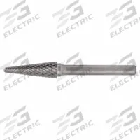 CLE-LINE Carbide Bur: Ball-Nosed Cone, SL-41, Double Cut, 1/8" x 3/8" Head, 1/8" Shank (MPN C10058). Key specifications — Trade Number: SL-41; Brand: CLE-LINE.