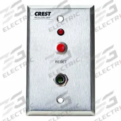 CREST HEALTHCARE SUPPLY Patient Station: Compatible with Phone Plug Call Cords, 2 3/4 in Overall Wd (MPN 7733CRJ). Key specifications — Standards: FDA Listed; Manufacturer Part Number: 7733CRJ; Color: White; Voltage: 28V DC; Brand: CREST HEALTHCARE SUPPLY; Call Station Type: Patient Station; Material: Stainless Steel; Compatible Product Type: Phone Plug Call Cords.