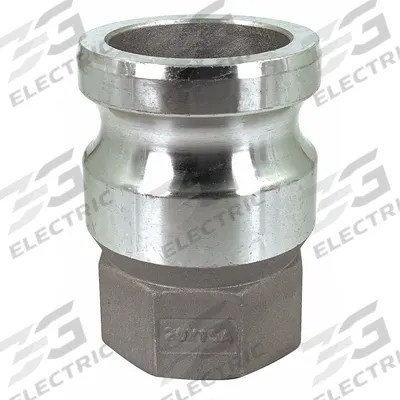 APPROVED VENDOR Cam and Groove Adapter: 2 in Coupling Size, 2 in Hose Fitting Size - Type A Aluminum Cam & Groove Fittings