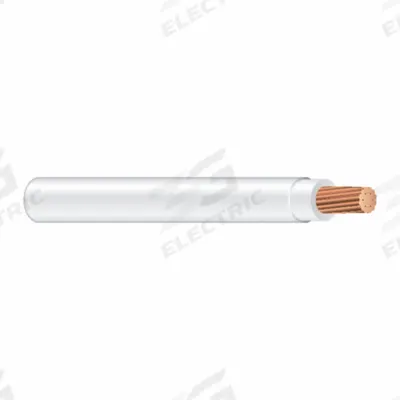 SOUTHWIRE Wire: Copper, 10 AWG, 1 Conductors, Stranded, White/Blue, 2,500 ft Lg - Copper THHN/THWN Building Wires